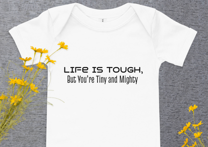 Tiny and Mighty Little Fighters - Baby short sleeve one piece