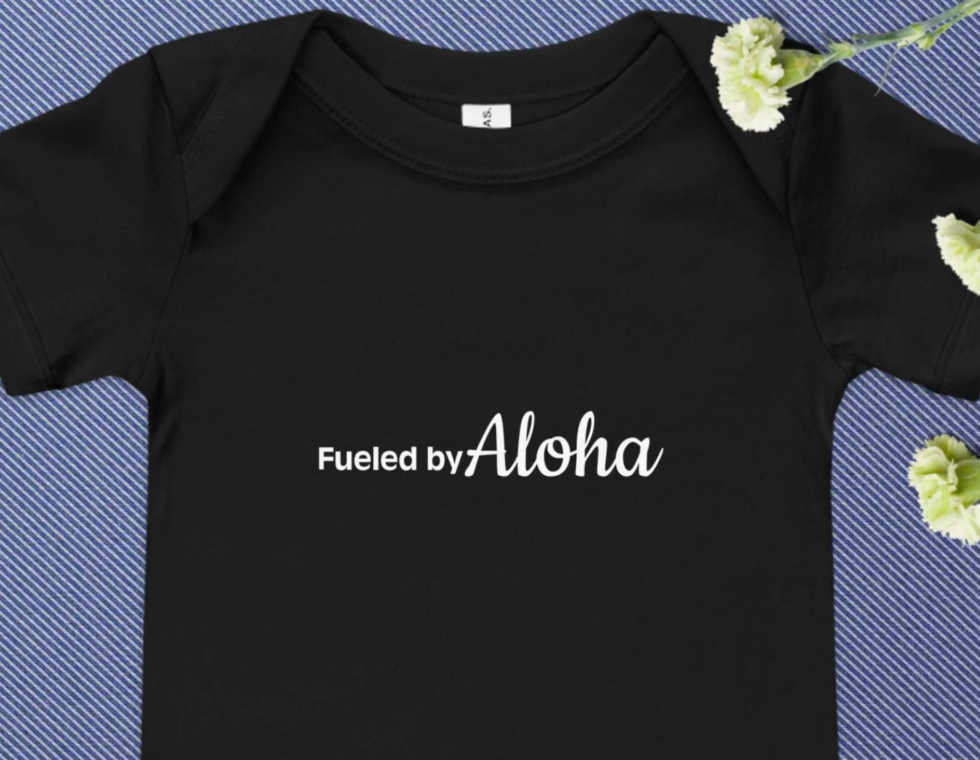 Fueled by Aloha with Happy Vibes - Baby short sleeve one piece